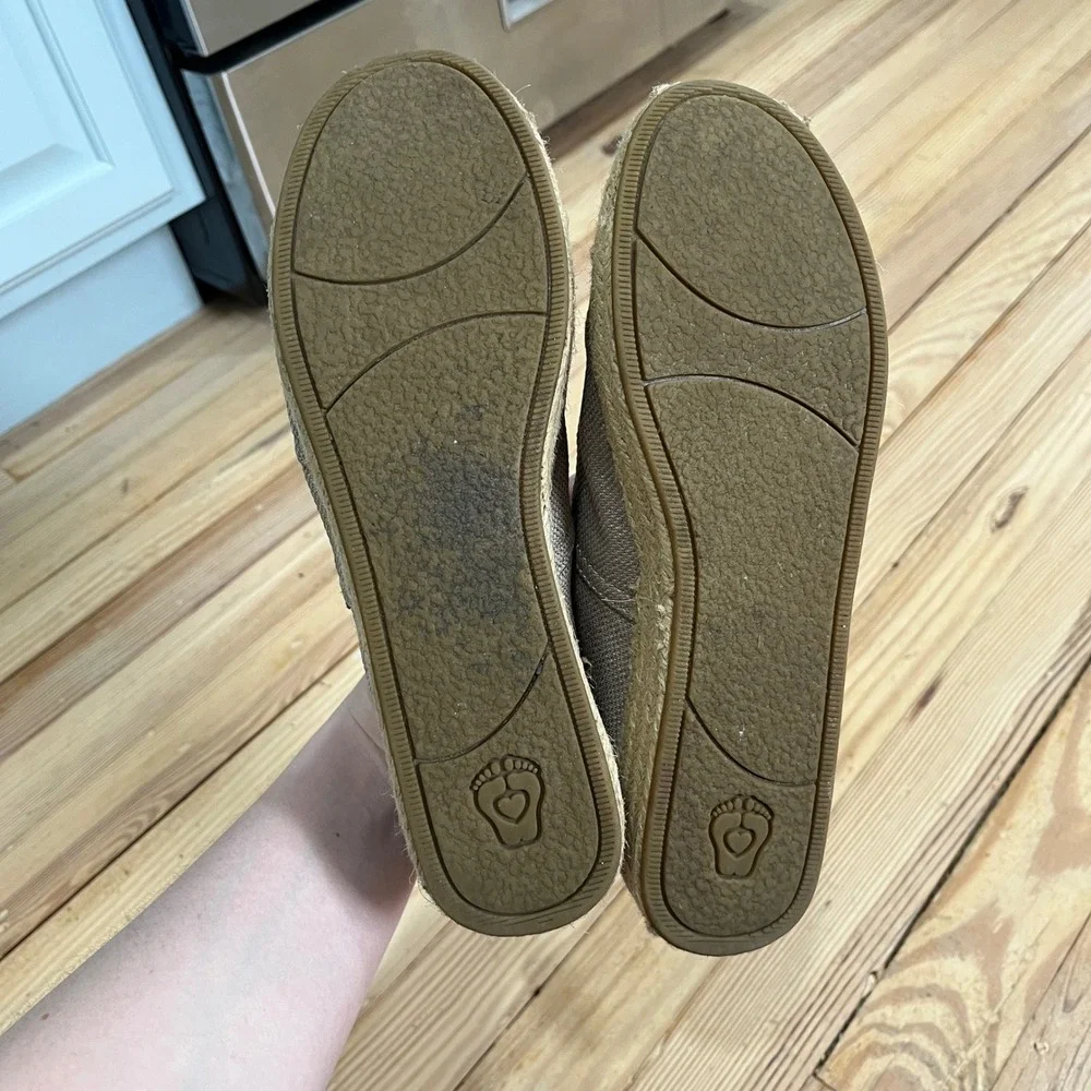 Skechers Bobs Highlights 2.0 Taupe Espadrille Platform Slip On Shoes Womens‎ 8.5